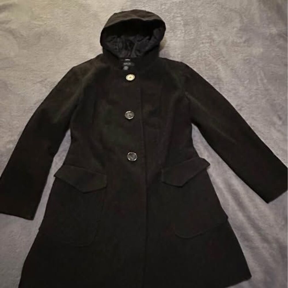 Style & Co Plus Size Women’s Black Hooded Peacoat